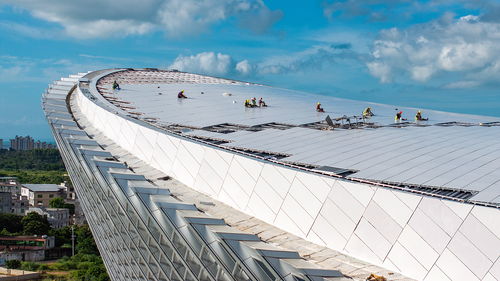 從空中俯瞰海南科技館建筑工程項目
